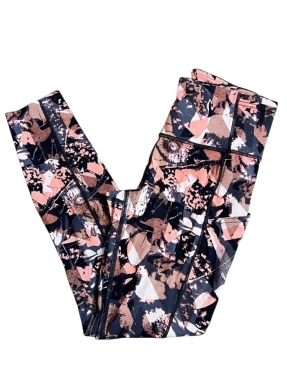 Lululemon - ‘Orange Mosaic’ leggings. SZ:6. EUC